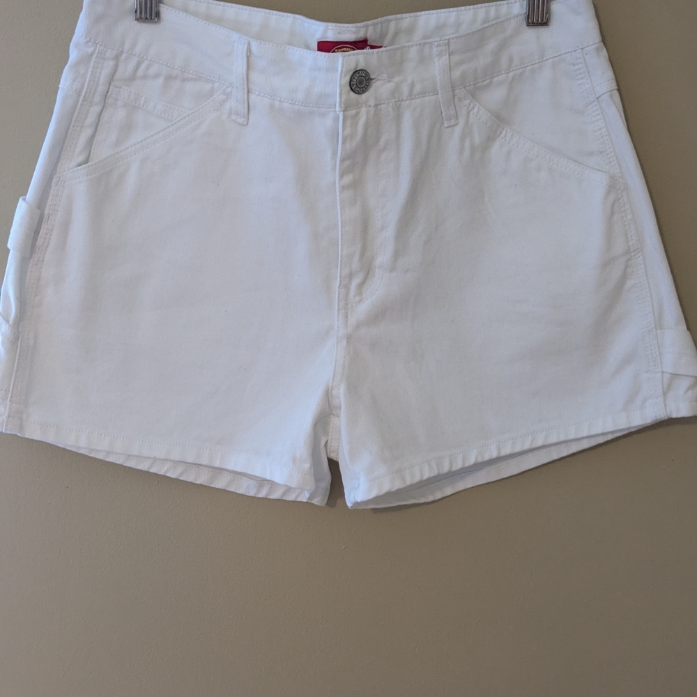 Dickies Women's Bright White Cargo Shorts